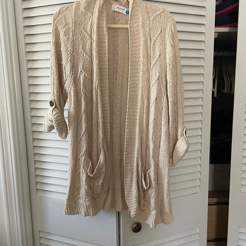 Women's Beige Sweater Cardigan